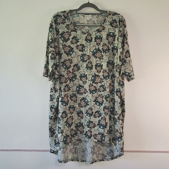 LuLaRoe Irma Shirt Women's XL Oversized Loose Fitting Long-Line 4th of July - Picture 1 of 12